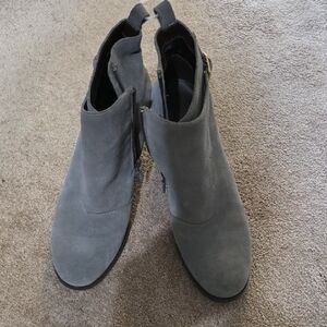 Cole Haan Gray Suede Ankle Booties